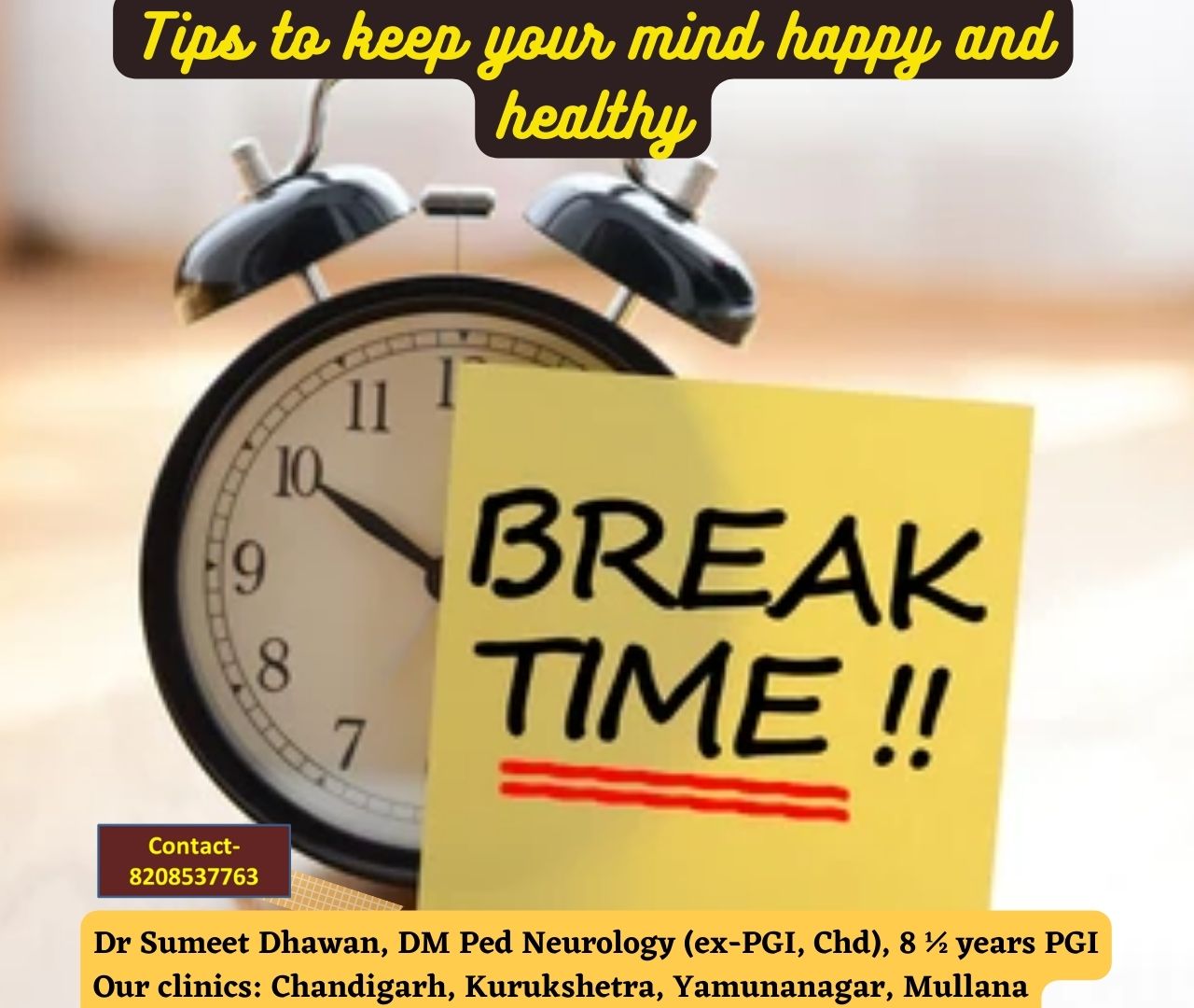 Simple tips to keep yourself happy!! - Dr Sumeet Dhawan, Neurologist ...